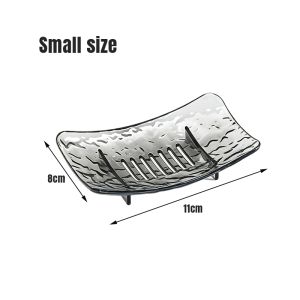 Nurm Plastic Soap Dish Drain Hole Non‑Slip Base Soap Holder Tray For Bathroom Home Gym Travel
