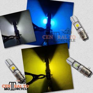 LAMPU DEPAN MOTOR LED PUTIH KUNING BIRU BISA UNTUK MOTOR BEBEK DAN MATIC 2 SISI AC DC H6 12V-80V UNIVERSAL