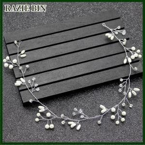 RAZIE BIN Luxury Wedding Bridal Rhinestone Faux Headband Tiara Hair Headpiece