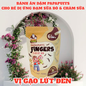 Bánh ăn dặm PAPAFOOD PAPAPUFFS FINGERS - 100% Nguyên Liệu Hữu Cơ - CHO BÉ DỊ ỨNG ĐẠM SỮA BÒ & CHÀM SỮA - Gói 30G - (MSMV: 8938549094094)