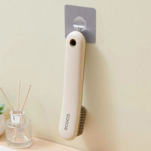 Ecoco Laundry Brush with Soft Bristle Shoe Brush with Long Handle Cleaning Tool Scrubbing for Bathroom Kitchen Carpet