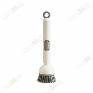 Long Handle 360° Rotatable Kitchen Cleaning Brush Built-in Soap Dispenser for Pot Bowl Sink