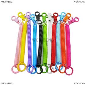 [COD] WEICHENG Colorful Lobster Clasp ID Card Holder Lanyard Keyring Anti-lost Spring Rope Retractable Keychain Mobile Phone Chain