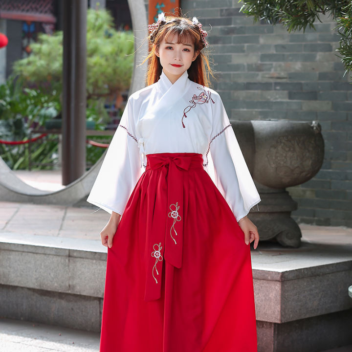 MSBEST Chinese Ancient Costume Hanfu Suit Women Retro Dress Performance ...