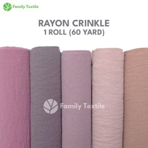 Bahan Kain Rayon Crinkle Airflow Cey 1 Roll 60 Yard Premium Quality