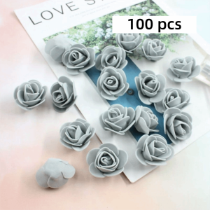 TEWUB 3.5cm Artificial Flowers Handmade 3cm Flower Materials Bride Accessory PE Foam Foam Rose Heads Valentines Day Rose