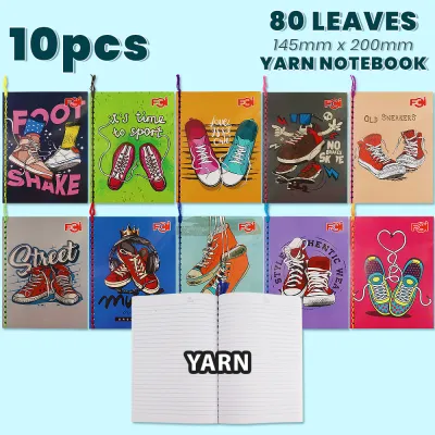 FCI Motivational Spiral Notebook WITH YARN Assorted Design 80leaves Smooth Paper 10pcs per ream School office Supplies(Sold per Ream)