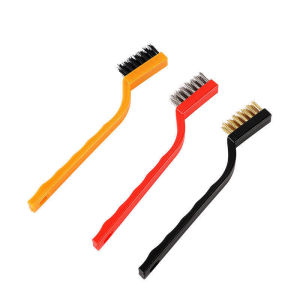 3Pcs/Set Brush Metal Brass Nylon Bristles Multifunction Dirt Cleaning Brush Strong Decontamination