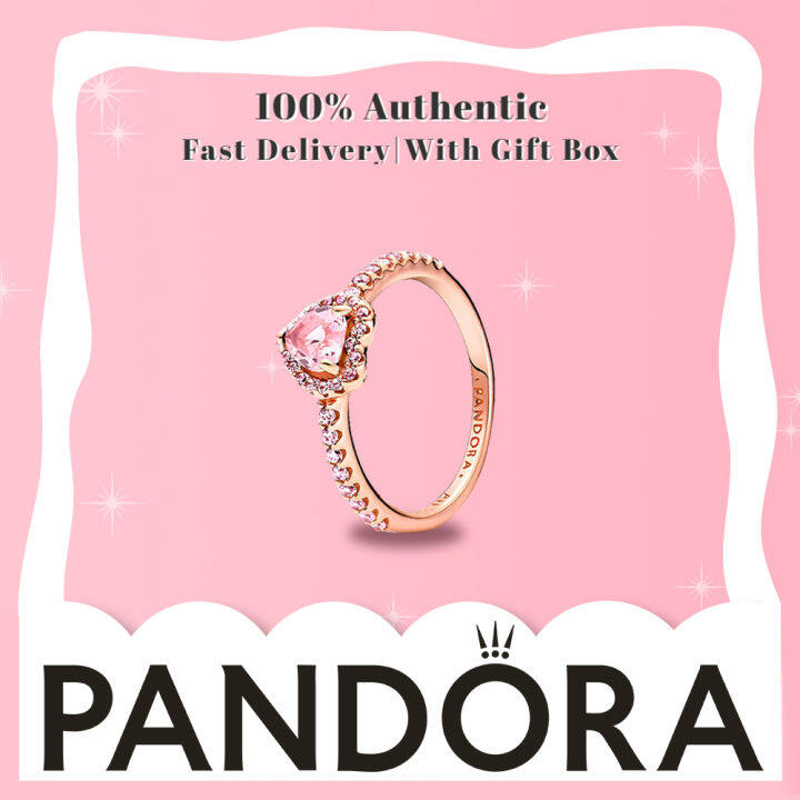 ♛100% Authentic♛ Pandora ring pink crystal ring Pandora