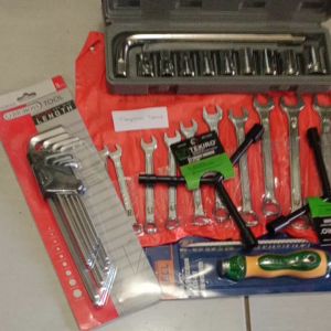Paket Motor 6 bh Kunci Sok Set 8-24mm Ring Pas Set Obeng BB Kunci L Set Kunci Sok Y Tekiro