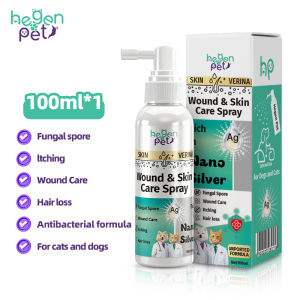 Hegen Pet Silver Ion Antibacterial Spray Skin Barrier Repair Pets Soothes Itchy Skin Fights Germs