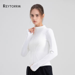 Reytorrm Jaket Olahraga Wanita Lengan Panjang Untuk Yoga/Fitness Sport (WT01)