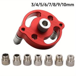 Self Centering Doweling Jig Self Center Dowel Jig Handheld Drill Guide for Straight Holes Wood Panel Hole Puncher Locator Tool