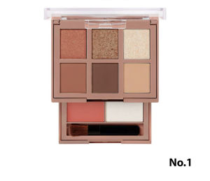 [Thailand] Bảng Phấn Mắt Và Má Hồng Sivanna Colors Beige Presso 8 Gam Màu Xinh Kèm Cọ HF617
