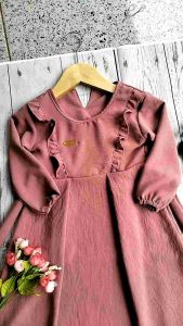 Gamis Anak Perempuan Crinkle Airflow Usia 1-9 Tahun// Baju Syari Terbaru Usia 1-9 Tahun
