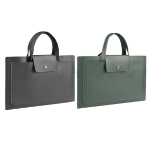 Portable Laptop Stand Case With Adjustable Angled PU Leather Briefcases For Office Travel Accessories