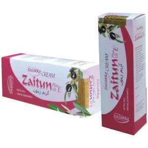 Cream Zaitun Plus Vitamin E Memutihkan Wajah Pelembab Kulit kering dan kusam Tazakka 20 gr