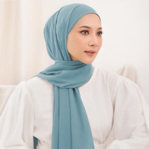 HIJAB PASMINA CERUTY BABY DOLL POLOS WARNA TERLENGKAP WARNA PANJANG 180 LEBAR 75 P3  RANAZ COLLECTION