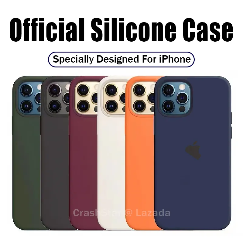 GC Official Liquid Silicone Phone Case With Logo For iPhone 14 13