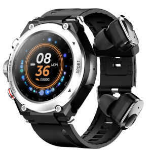 New T92 Bluetooth Call Smart Watch TWS Headphones 2 in 1 IP67 Waterproof Mens Sports Fitness Smart Bracelet Local Music Player