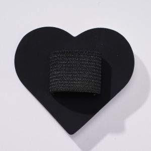WOODP Love Shaped Round Pen Holder Self-adhesive Elastic Loop Kawaii Stationery Fashionable Multicolor Aesthetic Pen Holder School Stationery