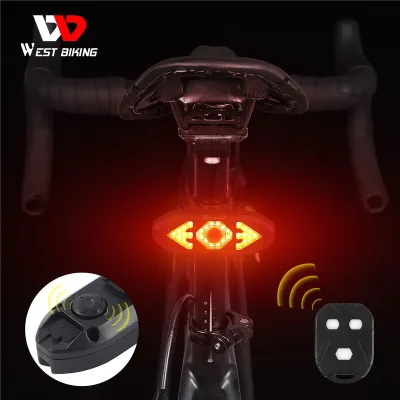 USB Rechargeable Remote Control Direction Indicator LED Bicycle Taillight