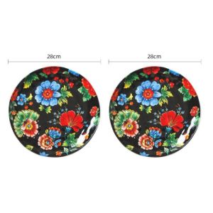OMK American Style Hand-painted Underglaze Ceramic Dinnerware Set Dinner Plate Salad Bowl Mug Natalia Series