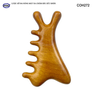 Lược massage đa năng gỗ thơm dụng cụ làm thon gọn nâng cơ /trẻ hóa da mặt- COH272