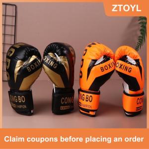 【ZTOYL】 ถุงมือซ้อมต่อยมวยสำหรับเด็ก6ออนซ์ ถุงมือหนัง PU ระบายอากาศได้ดีสำหรับเด็กถุงมือฝึกคาราเต้มวยไทย