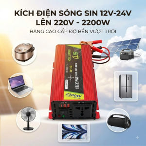 Kích Điện 12V Lên 220V 2200W – Hàng loại tốt Cao Cấp Sin Chuẩn Như Điện Nhà