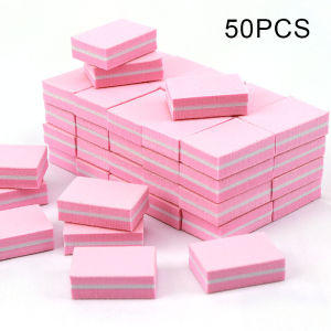 50 PCS Kikir Buffer Sponge Mini Nail Polish Sanding Buffer Strips Nail Double-sided Mini Nail File Blocks