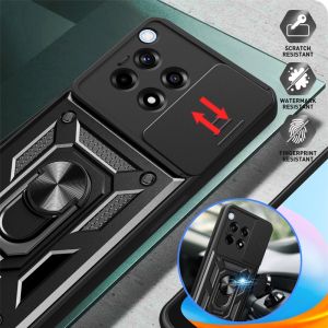 Funda For OnePlus 12R Case Slide Camera Protect Armor Phone Cover For One Plus 12R 12 R OnePlus12R 5G c Ring Holder Coque