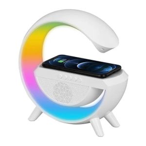 RGB Bluetooth Speaker & Qi Wireless Charger 2in1 ! Multi Functional Ambient Light Portable Cordless Charging BT Speaker