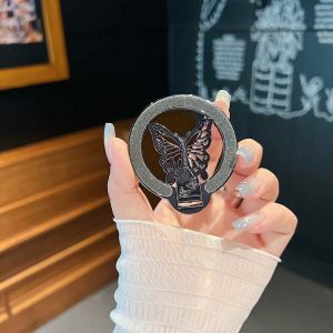 Sáng Tạo Mới Vui Nhộn Lấp Lánh Bướm Từ Giá Đỡ Điện Thoại Đa Năng Ốp Lưng PC Miếng Dán Lười Giá Đỡ - LAZYL
