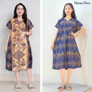 LDO Daster JUMBO Wanita/ Dress HEM Tali LD122 Motif