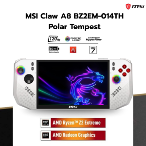 MSI ClawA 8 BZ2EM-014TH Polar Tempest – เครื่องเกมพกพาระดับโปรด้วยขุมพลัง AMD Ryzen™ Z2 Extreme