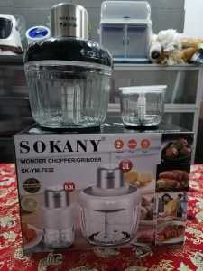 Sokany Glass Wonder Chopper (800W) with Double Glass Bowl 家用强劲食物料理机绞肉机双玻璃杯