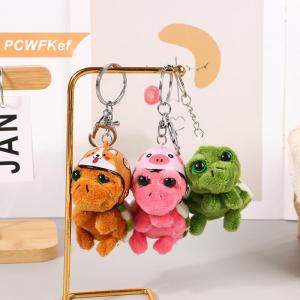 【PCWFKef】 พวงกุญแจน่ารักรูปเต่าทะเลหมวกกันน็อคน่ารักรูปสัตว์ตุ๊กตาของเล่นส่วนบุคคล