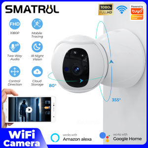 Smatrul Thông Minh HD 1080P 100% Original CCTV Camera giám sát Tuya máy quay thông minh nhìn trong đêm AI Tự Động Theo Dõi chuyển động PIR Con Người Máy Quay phát hiện hai chiều Bằng Giọng Nói Cuộc Gọi Trong Nhà Nhà An Ninh 360 ° Đầu Quay