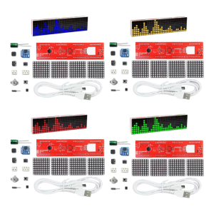 Multifunctional LED Music Visualizers Assembly Project Featuring Digital Clock Display And PC Materials