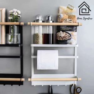 Home Signature Refrigerator Magnetic Storage Rack Side Storage Rack Wall-Mounted Multi-Layer Side Magnet Refrigerator Side Wall Rack