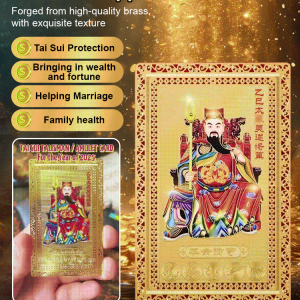 Metal Buddha Card metal card coins decorative Own Wealth Success propitious object foil a collector  Chinese character