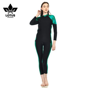 Baju Renang Selam Wanita Dewasa Setelan Lengan Panjang Dan Celana Panjang Nyaman Dan Elastis Lotus Sportswear