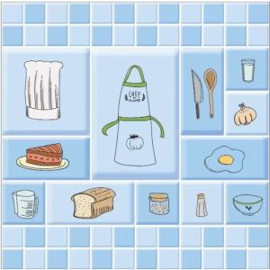 Stiker Dinding Anti Minyak Wall Sticker Anti Minyak Dapur Kitchen Sheet ukuran besar 60X100 cm PST