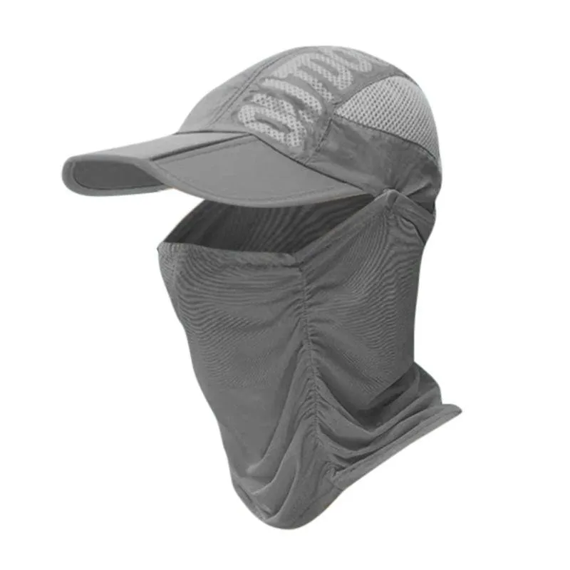 Outdoor Sun Protection Cap with Face Cover Foldable Fashion Sun Hat For Man  and Women Anti