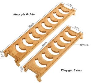 Gác Chén Chất Liệu Tre Chất Liệu tre Thân Thiện Với Môi Trường - gồm 2 kích thước