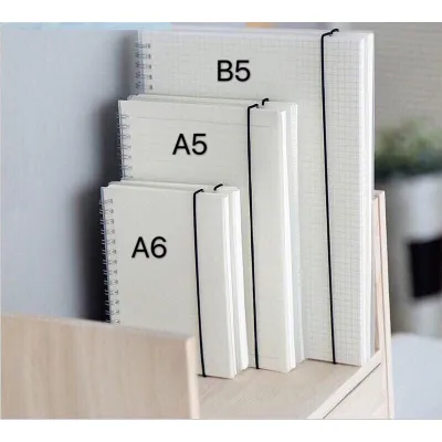 A6 Dotted / Grid / Blank / Lined Notebook with Garter