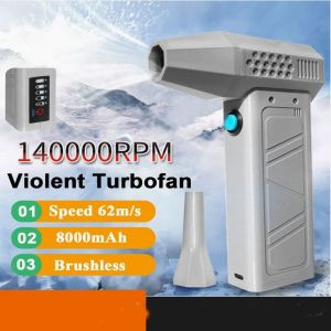 JUTBONG 140000RPM Turbo Jet Fan Adjustable Wind Speed Rechargeable Brushless Vacuum Portable Power Display Electric Air Duster Car Cleaning