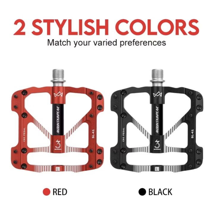 MOUNTAINPEAK SL-41 Bicycle Pedal Flat Platform Pedals 9/16 Anti
