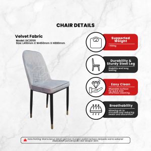 [FREE INSTALLATION] BETTY FURNITURE SKY Elegant Marble-Top Round Dining Table Set with 6 Upholstered Chairs